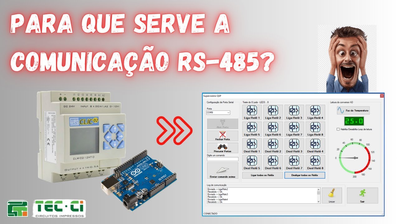 Para que serve a comunicação RS 485.