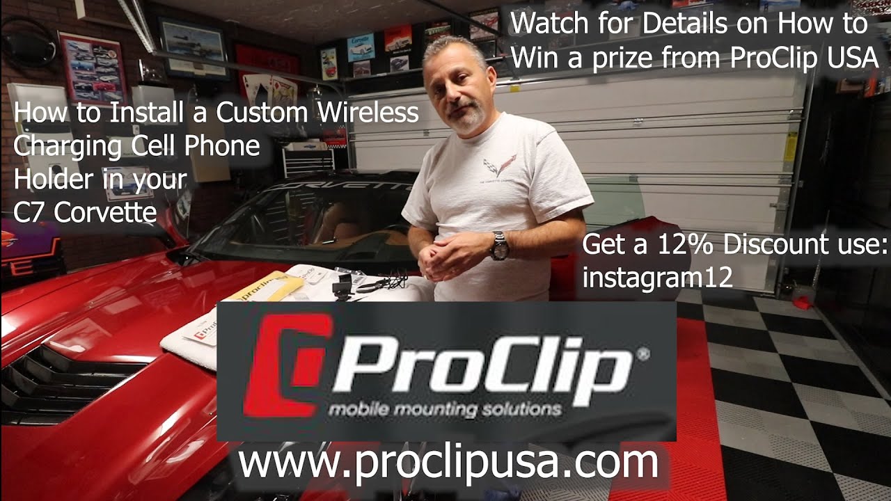 How to Install a Custom Phone Holder and Wireless Charger in a C7 Corvette from ProClip USA
