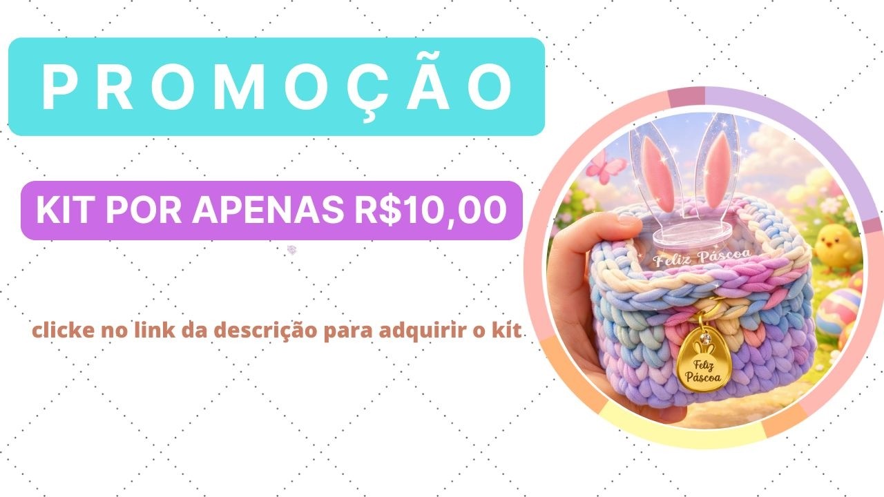 Mini Curso Tramas de Páscoa - Cesto Encanto - cesto para páscoa em fio de malha