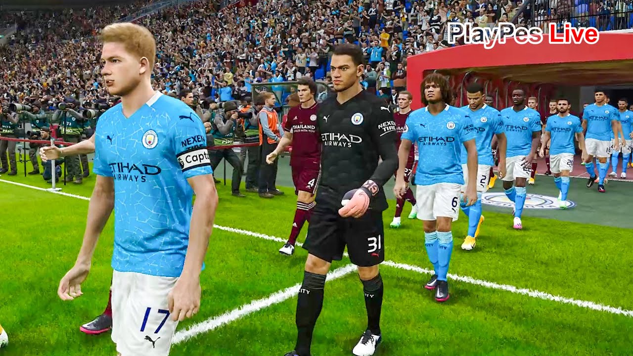 PES 2021 - Manchester City vs Leicester City - Full Match & Goals - Gameplay PC