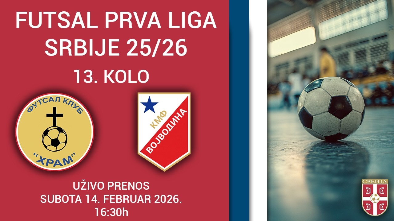 SFU Hram - KMF Vojvodina | Futsal Kup Srbije 25/26 | 14. Kolo