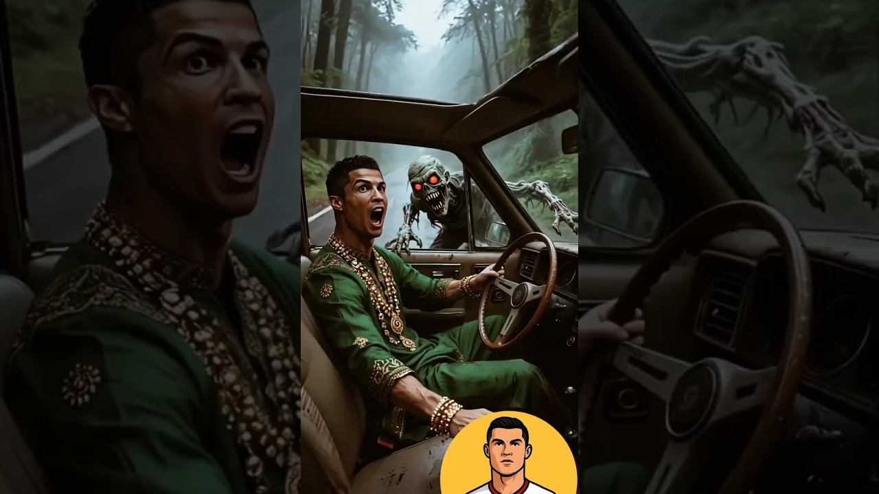 Ranaldo lost in land of zombies.......  until his son appeared aimed the nightmare #ranaldo #messi