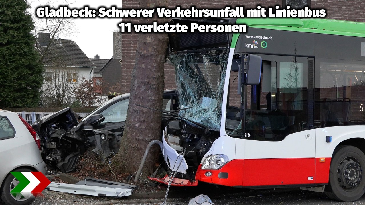 Gladbeck: Schwerer Verkehrsunfall mit Linienbus