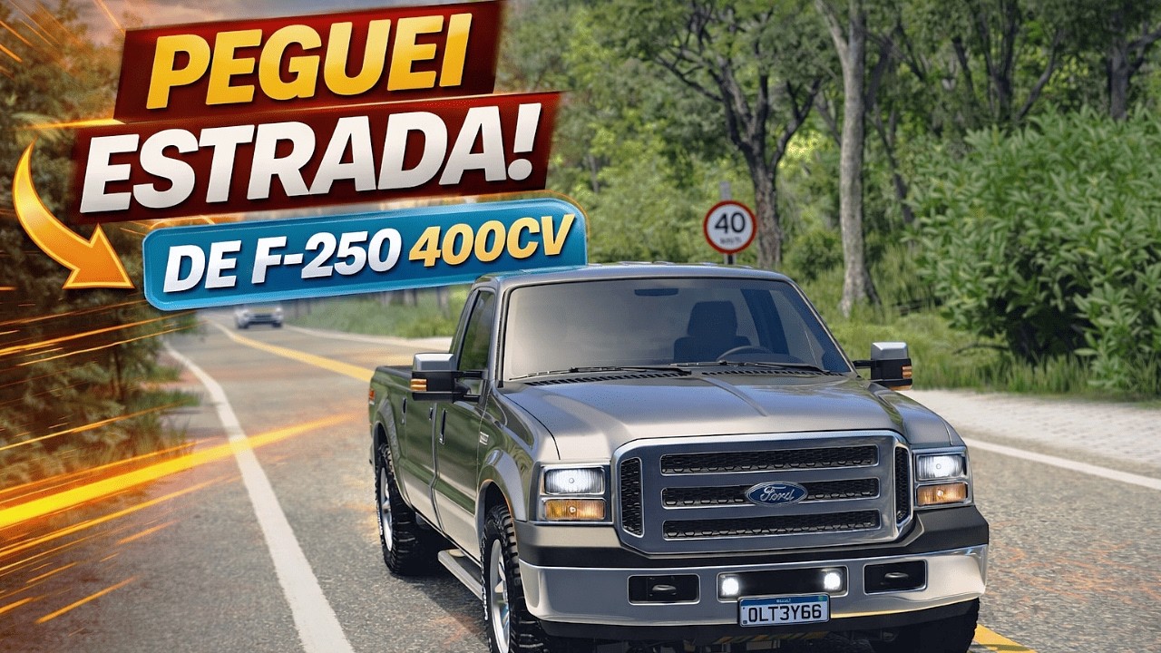 PEGUEI ESTRADA! F-250 DE 400CV RASGANDO O ASFALTO | ETS2