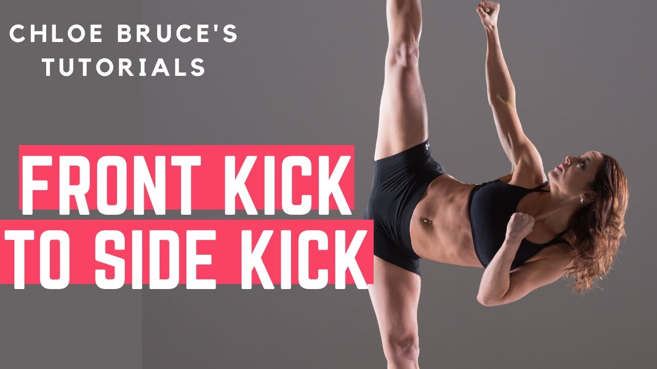 How to link a front kick to a side kick with Chloe Bruce