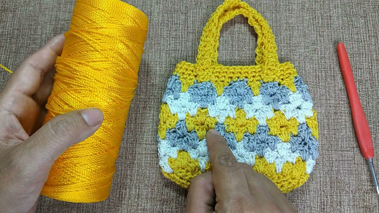 COMO TEJER EN CROCHET MONEDERO  CON UN LINDO PUNTO MOSAICO PASO A  PASO