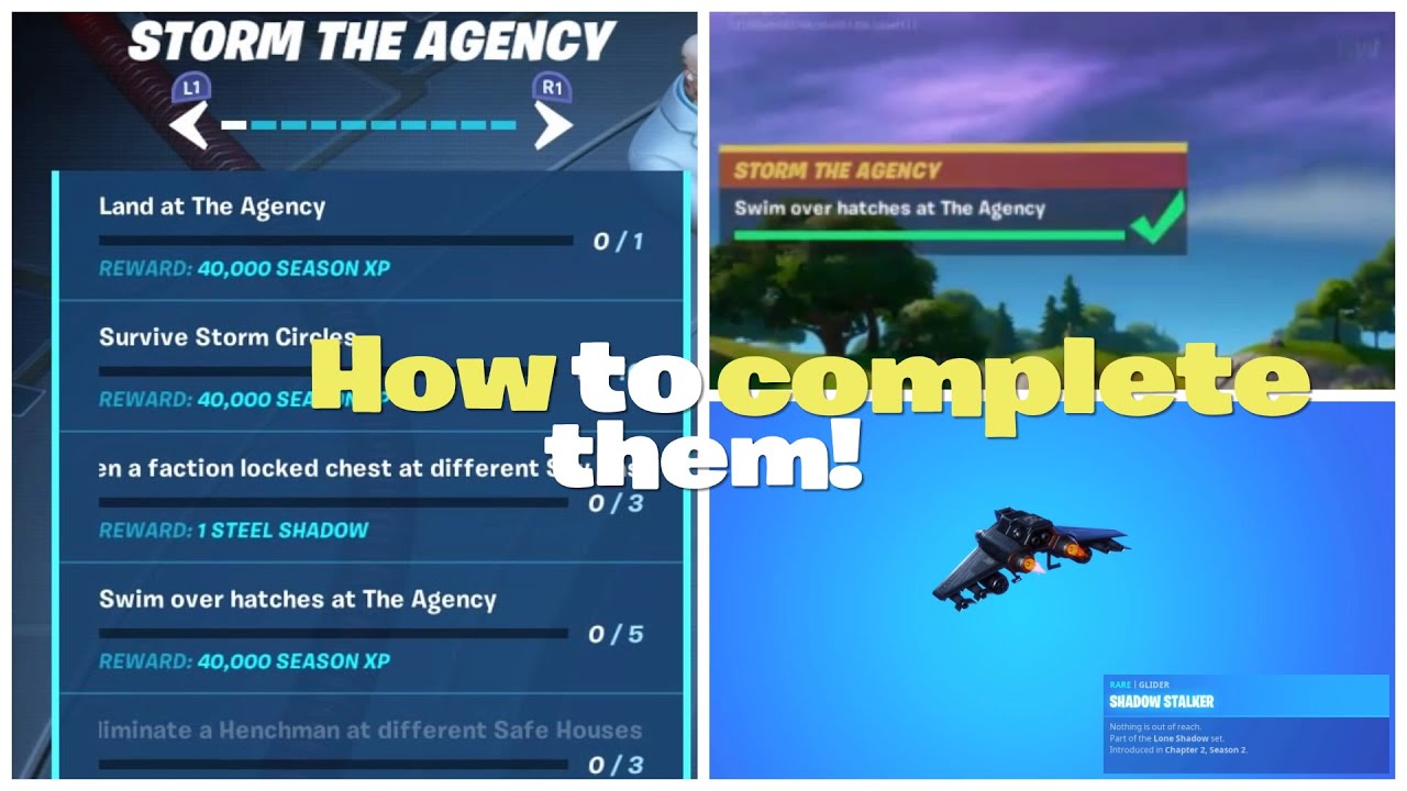 HOW TO complete STORM THE AGENCY CHALLENGES!(Fortnite Battle Royale)
