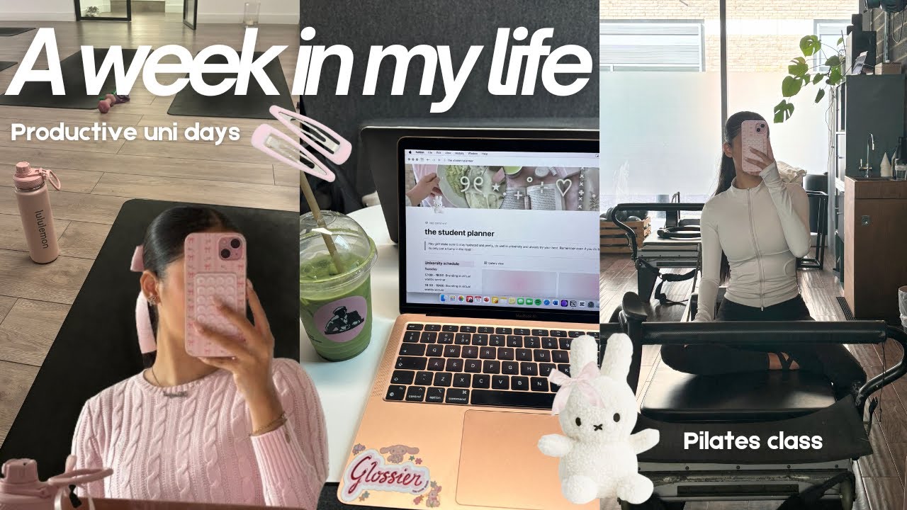 A week in my life🎀 | Uni days, Pilates classes, productive studying | girly London uni life 2024