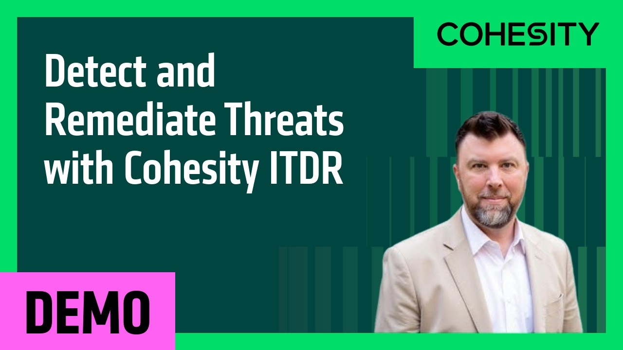 Обнаружение и устранение угроз с помощью Cohesity ITDR