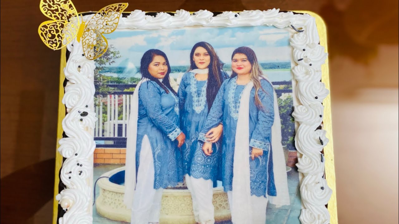 কেকে এডিবেল পিকচার সেট করার নিয়ম | how to set edible picture on cake| Photo print cake|