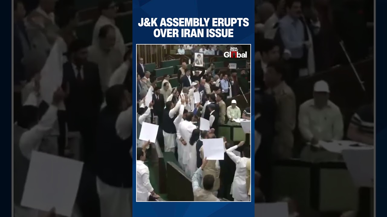 Kashmir Assembly Chaos Over Khamenei Killing | BJP vs NC Clash Turns Explosive |#shorts