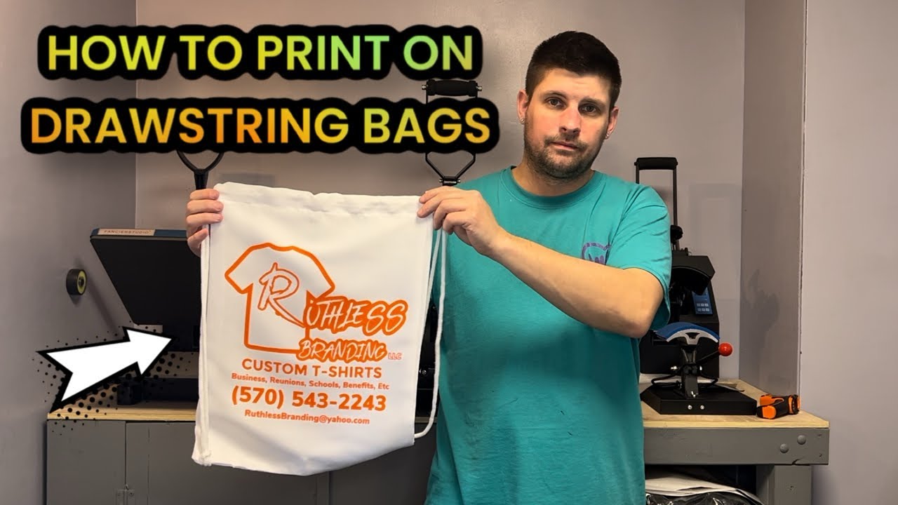 How To Heat Press Transfers On Drawstring Bags