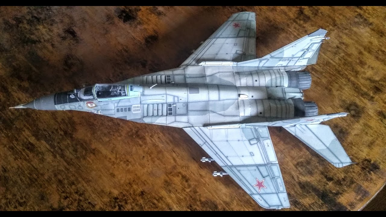 Mig 29 design paper model 1:33 assembling