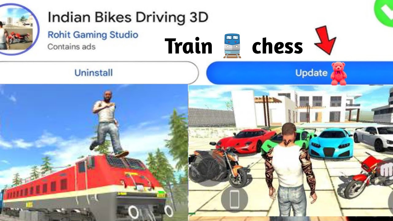 Live -  Indian bike driving 3D new update|Train chess in English