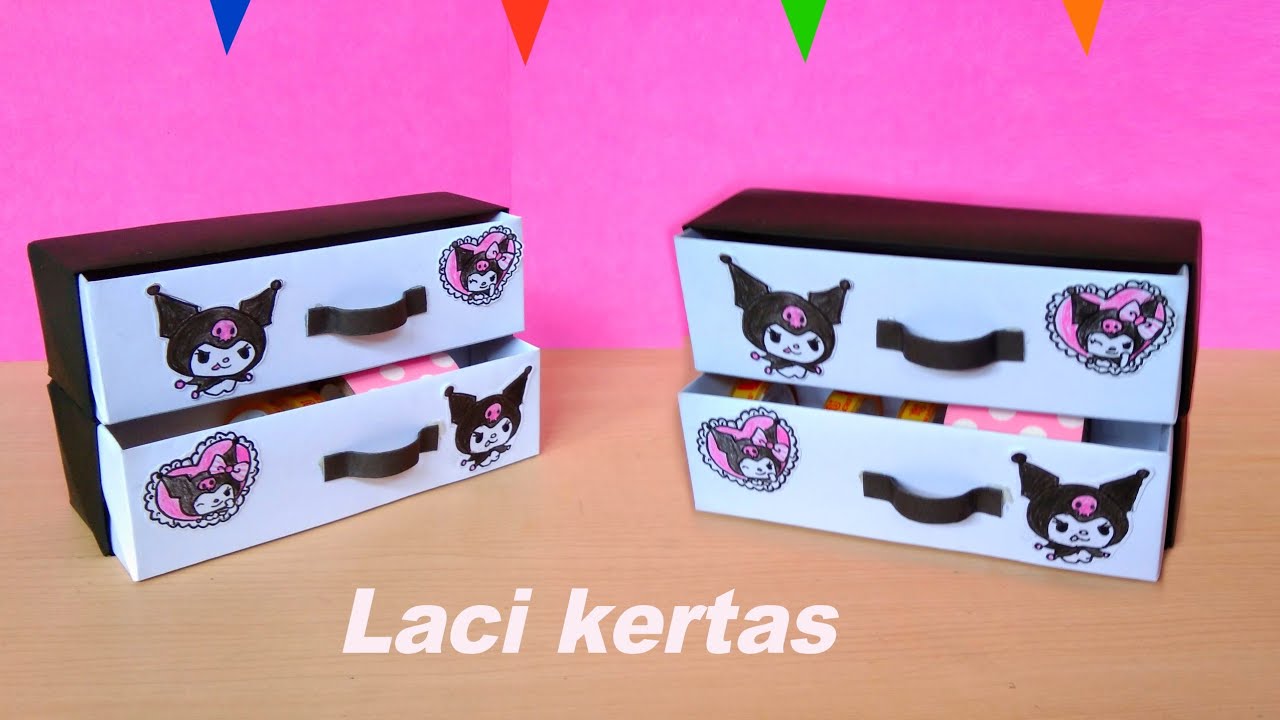 Laci Dari Kertas Untuk Tempat Penyimpanan Alat Tulis - Tepak Pensil - Kerajinan Anak  Sekolah