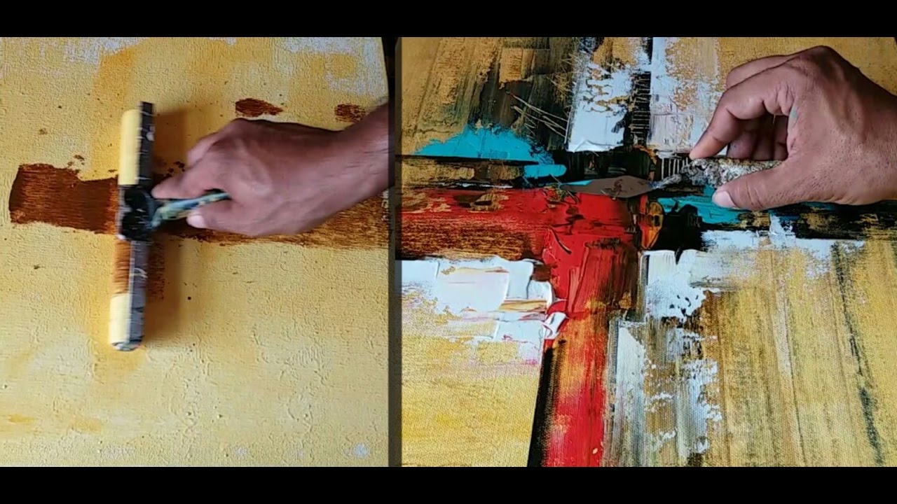 Abstract painting / How to paint abstract in Easy Way for beginners / Demonstration