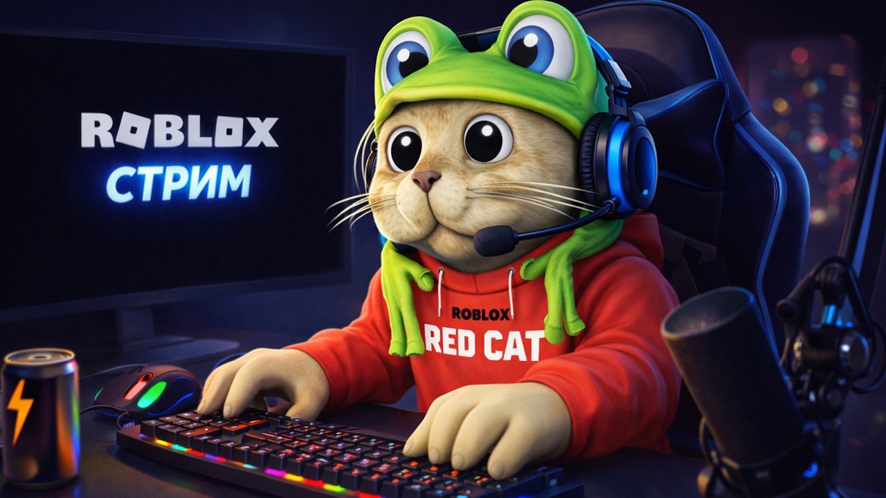Играю в РОБЛОКС с подписчиками и зрителями | RED CAT | Стрим по играм roblox