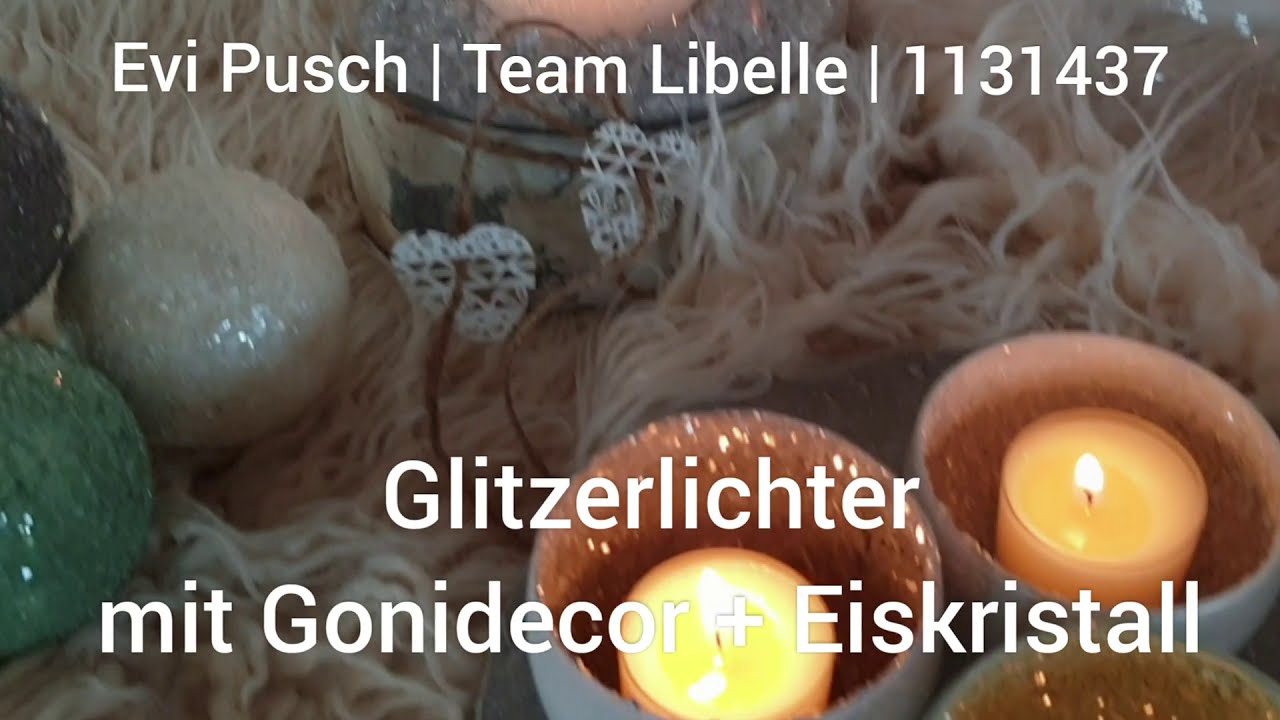 Funkelnde Glitzerwindlichter mit Gonidecor und Eiskristall | Schnelle Dekoidee by Evi
