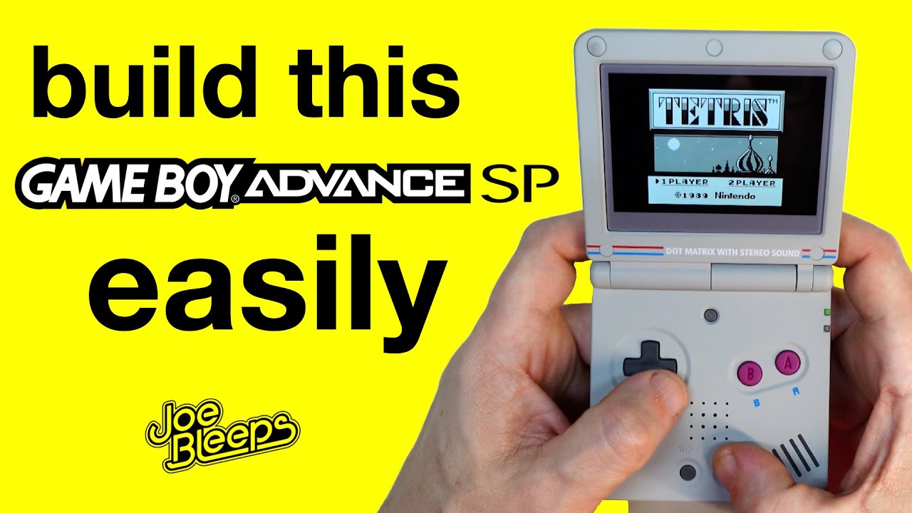 Original DMG Game Boy Style Advance SP with drop-in IPS screen