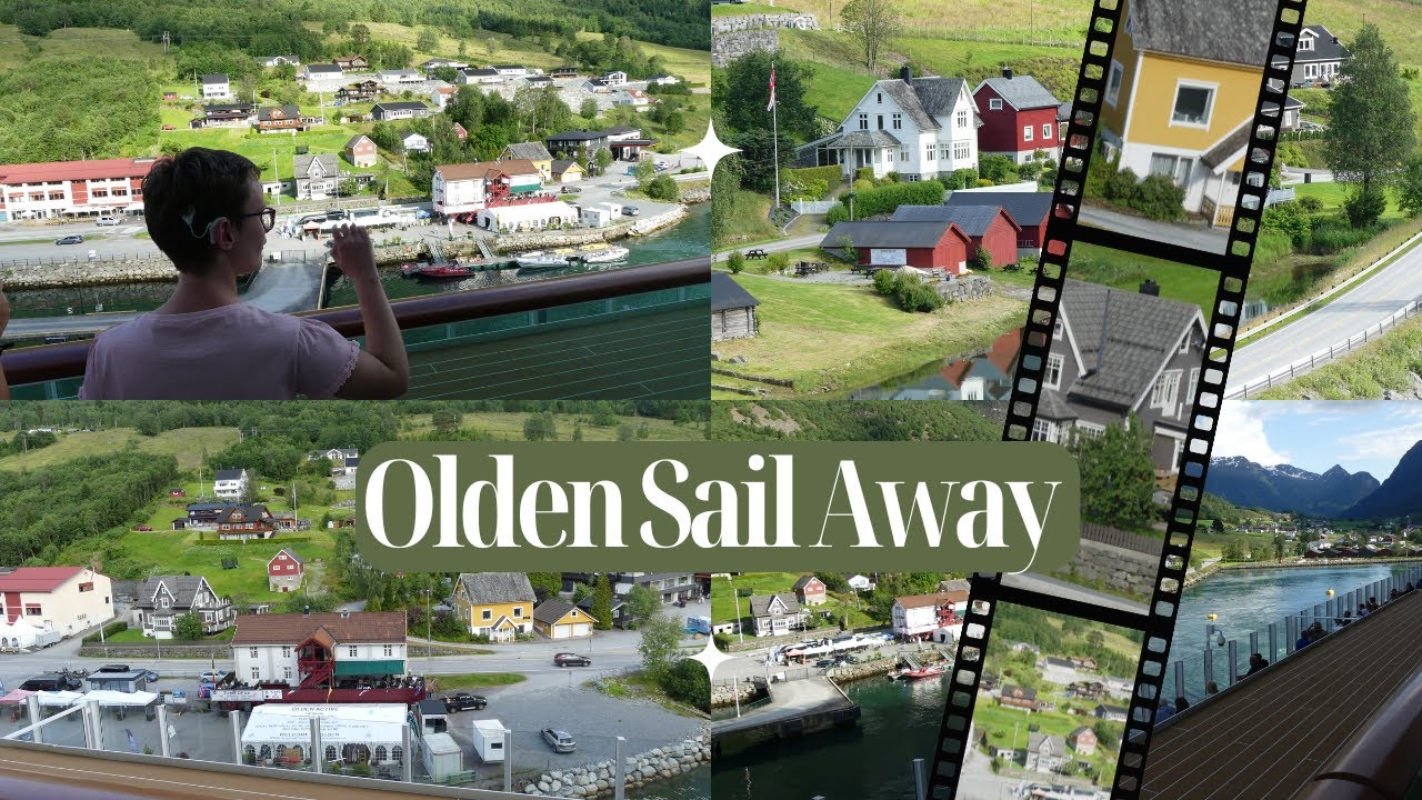 P&O Iona Norwegian Fjords Cruise  - The Full Olden Sail Away