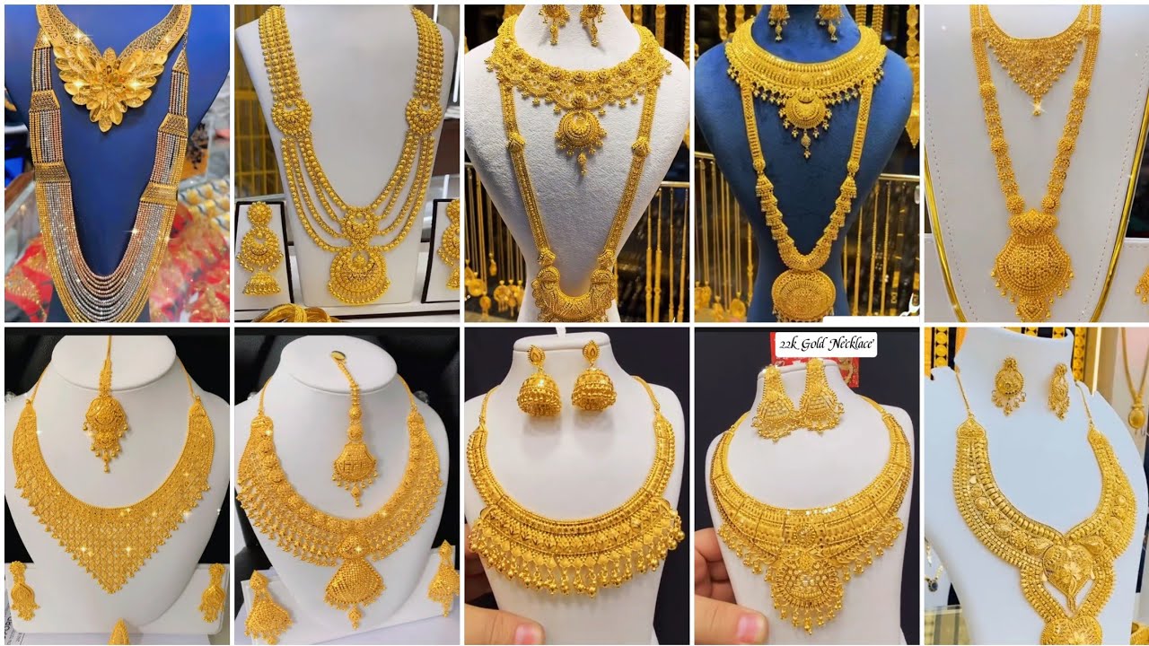 Gold Bridal Necklace Set Design 2025 | Elegant Royal Gold Necklace Sets | Latest Trend Gold Necklace
