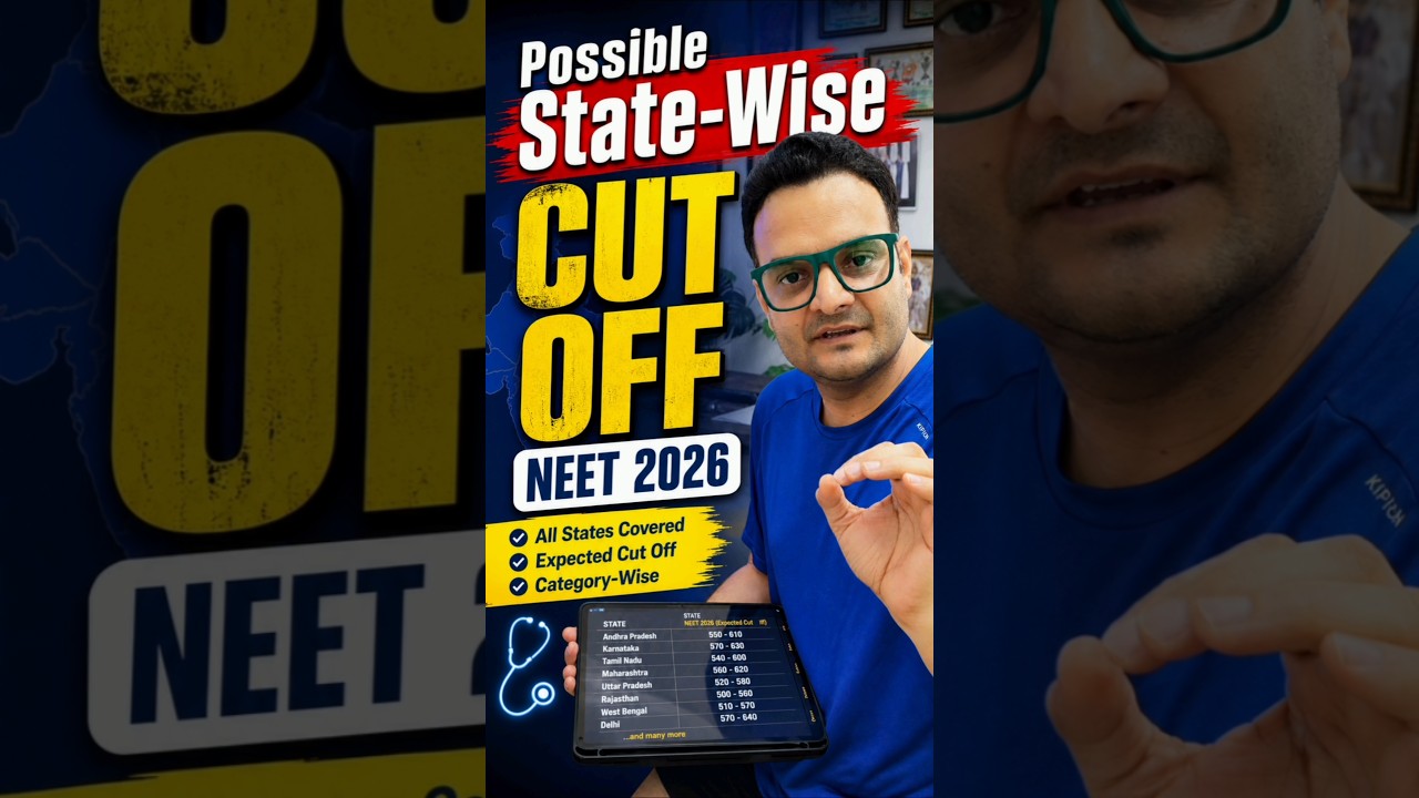 🚨 Expected Cut-Off NEET 2026 😳 Safe Score & Reality Check #neet2026 #neetcutoff #sarveshsir #neet