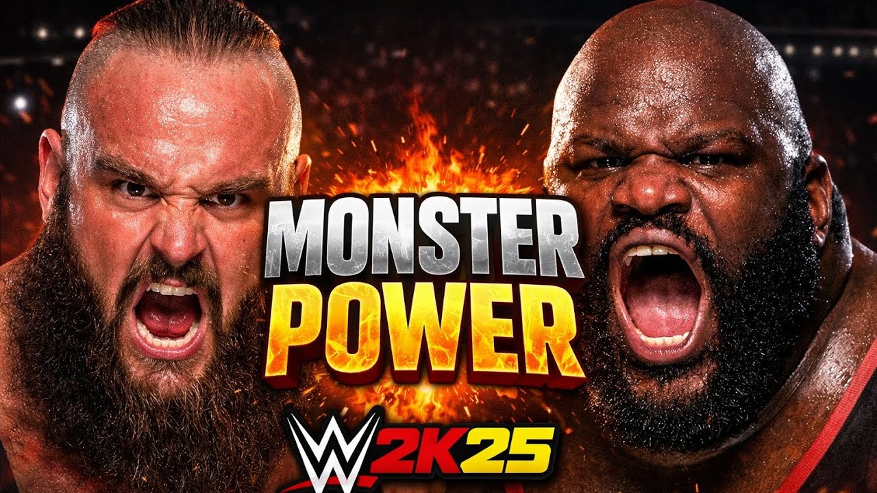 WWE 2K25: Braun Strowman vs Mark Henry – Monster Power Clash! 💪🔥 #wwe #wwe2k25 #trending 