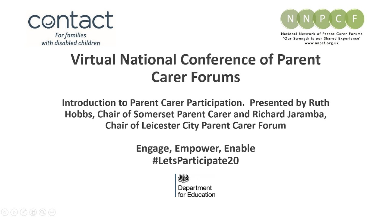 Introduction to Parent Carer Participation Presented by Ruth Hobbs and Richard Jaramba FINAL