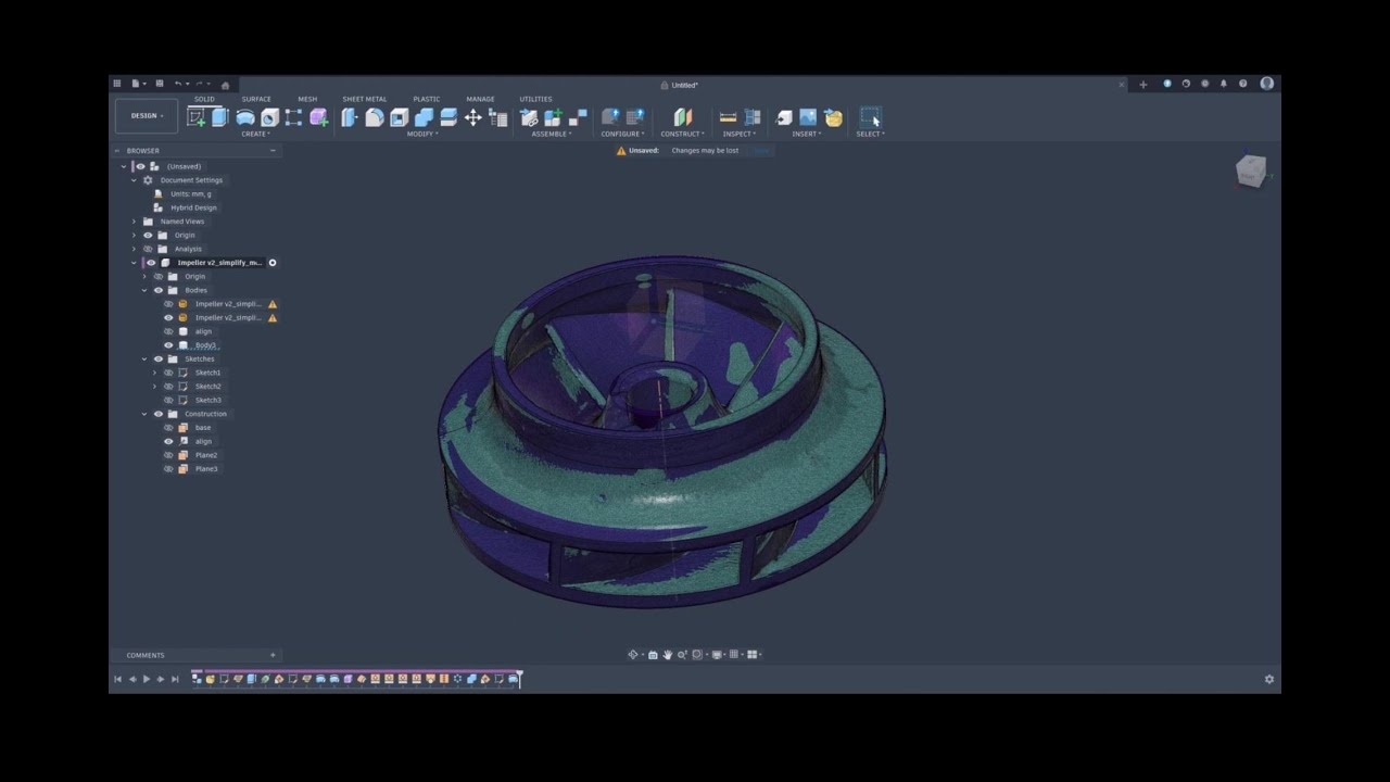 Reverse Engineering Impeller - Fusion 360