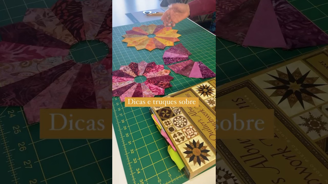 Crie pe&ccedil;as &uacute;nicas com Dresdens! #Patchwork #Artesanato #DresdenLeques #ArteComTecido #DIY