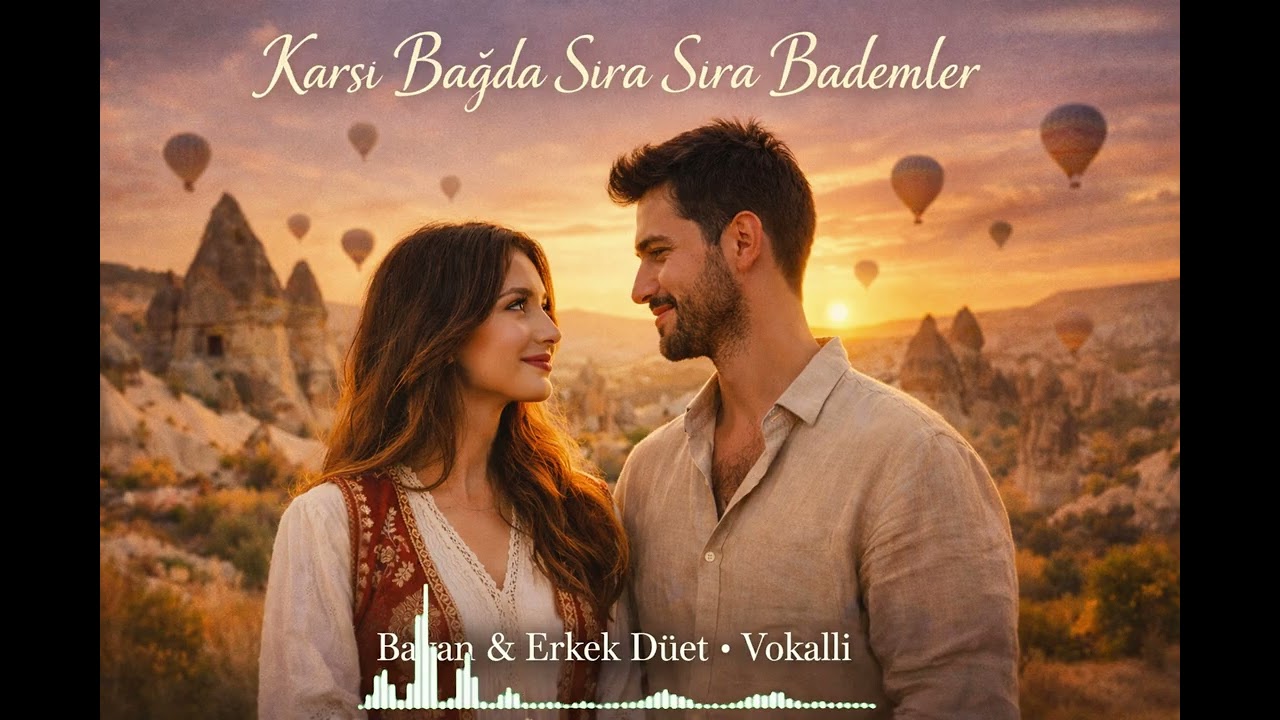 Karşı Bağda Sıra Sıra Bademler | Bayan & Erkek Düet (Vokalli Türkü)