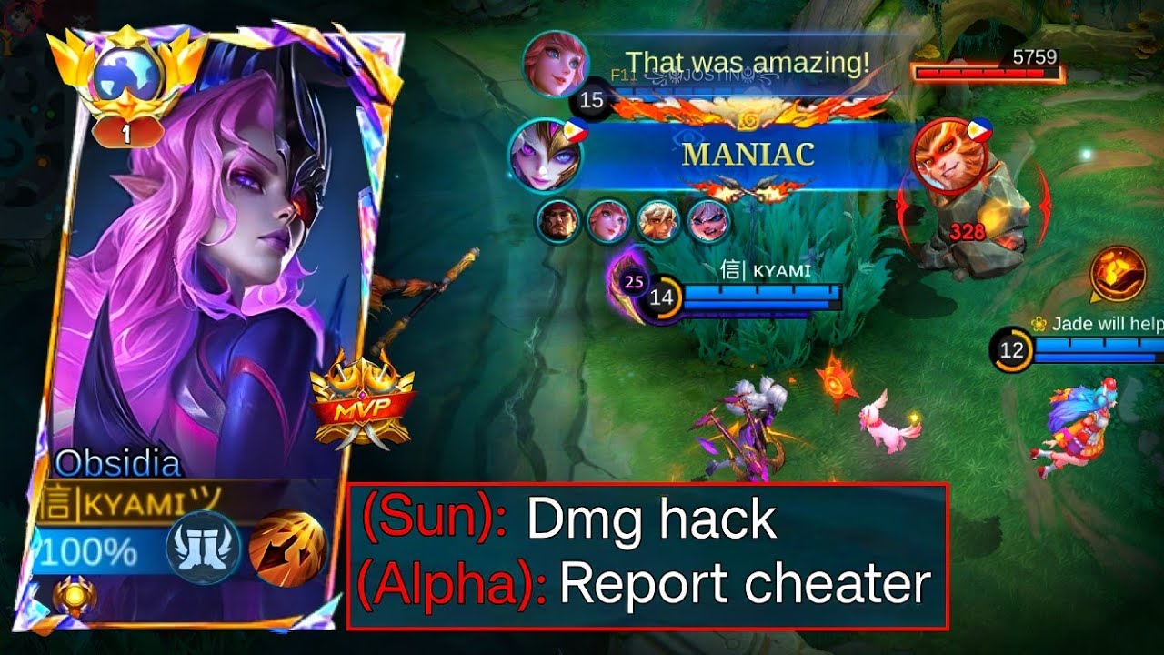 19 KILLS + MANIAC!! OBSIDIA MONSTER GOLD LANER!! - NEW HERO OBSIDIA MLBB GAMEPLAY