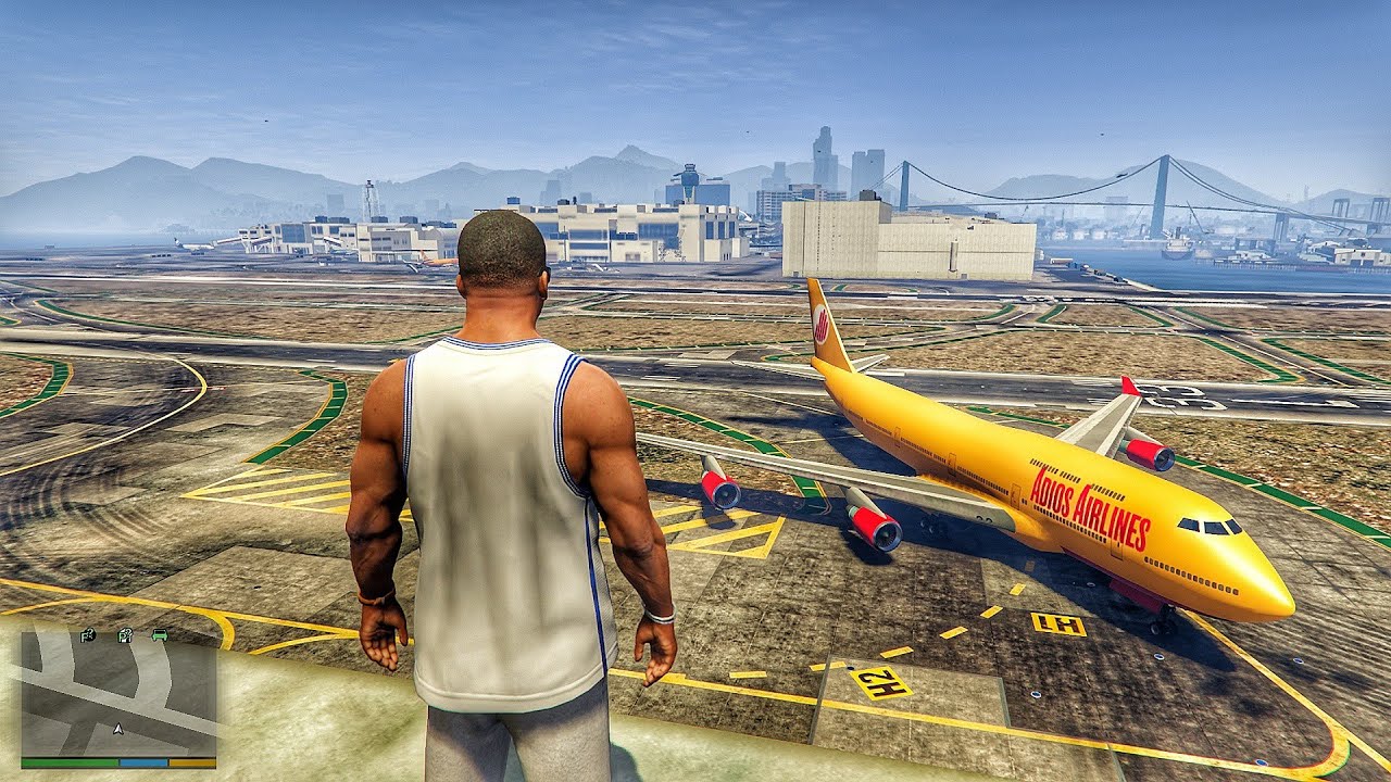 GTA 5 Franklin Stole A Private Jet to His Friend Trevor But Ending Gone Wrong 😮