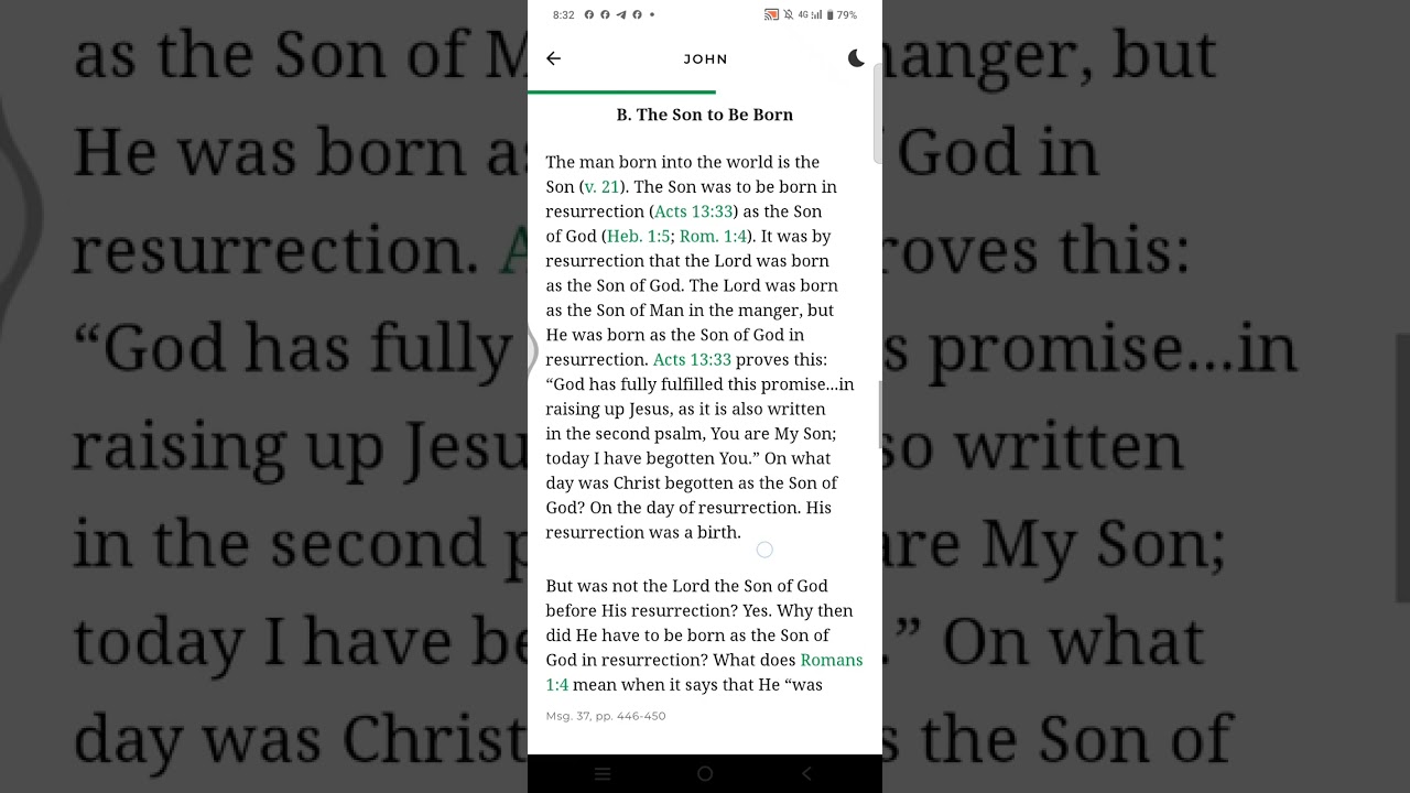 Life study of John- day 146 reading 