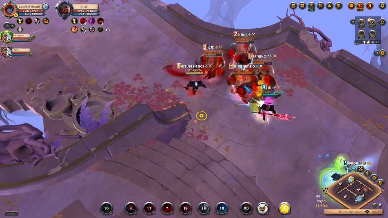 Albion East | Small Scale | Outnumbered Fights 3v5 | Great Cursed POV | [ROA] PIZZA |