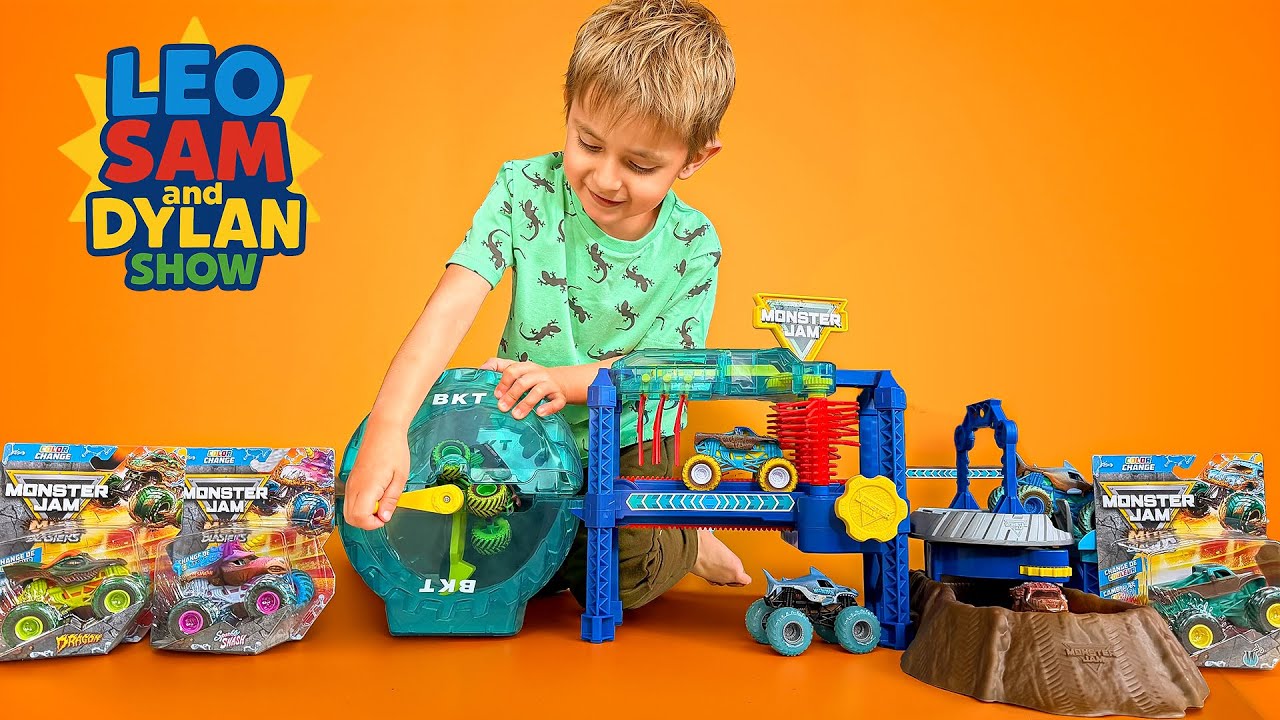 Zestaw do mycia Monster Jam Megalodon Monster Trucks | Monster Trucks zmieniające kolor