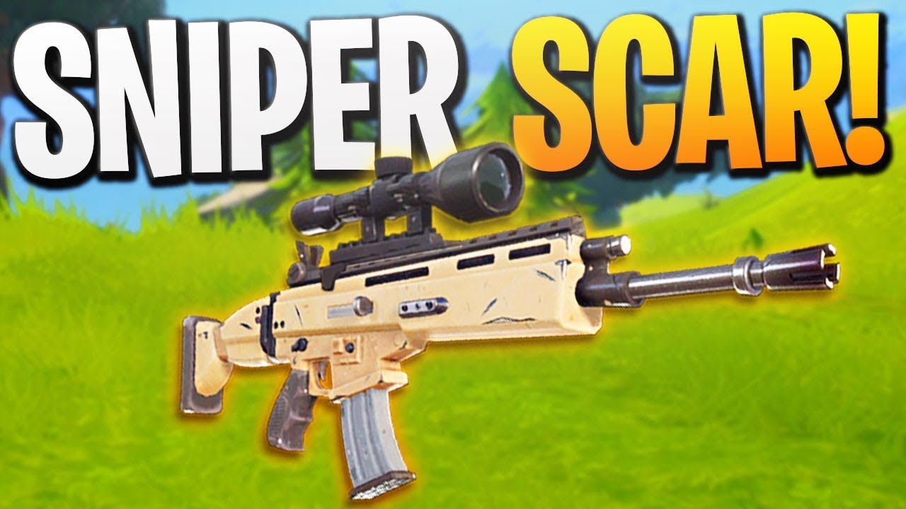 SNIPER SCAR! - Crazy Accurate Assault Rifle in Fortnite BR! - PS4 Fortnite Gameplay