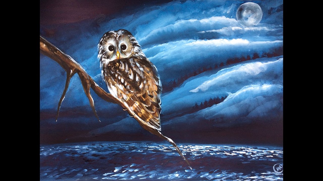 Watercolor Night by the River Painting Video Demonstration
