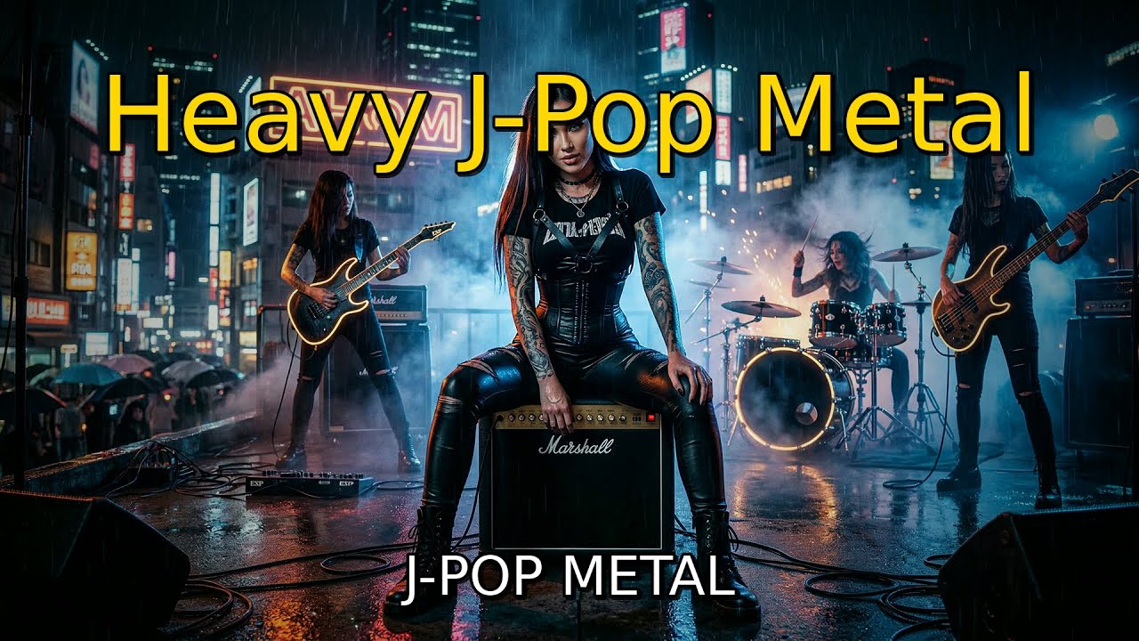 J-Pop Metal Sirens in Neo-Tokyo Rain ☔