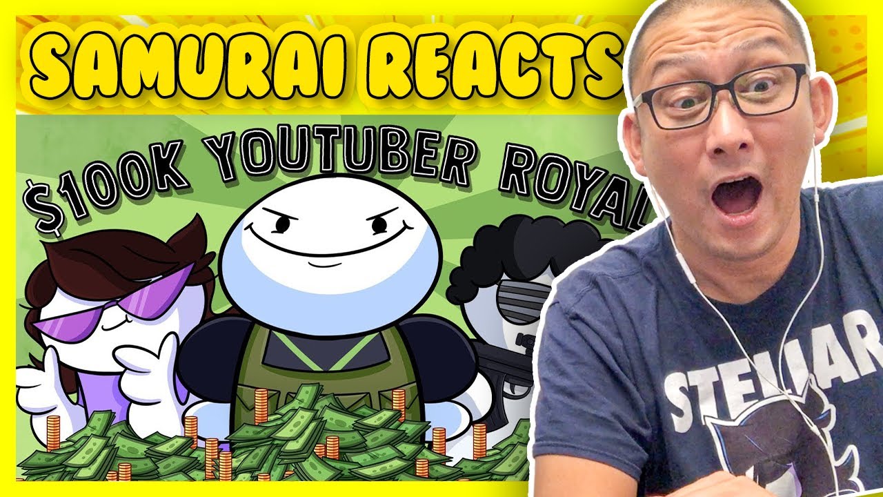 Japanese React to ”Fighting in Mr Beasts 100k YouTuber Battle Royale” TheOdd1sOut | Samurai Dad
