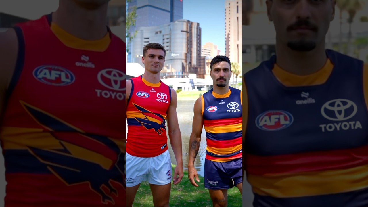 fresh kit feels for 2025 ❤️&zwj;🔥 #afl #adelaidecrows #izakrankine #benkeays