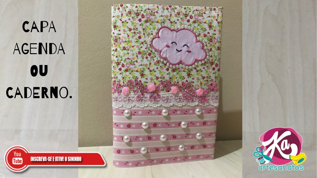 Como fazer Capa para Agenda, Caderno ou Bíblia - Artesanato DIY