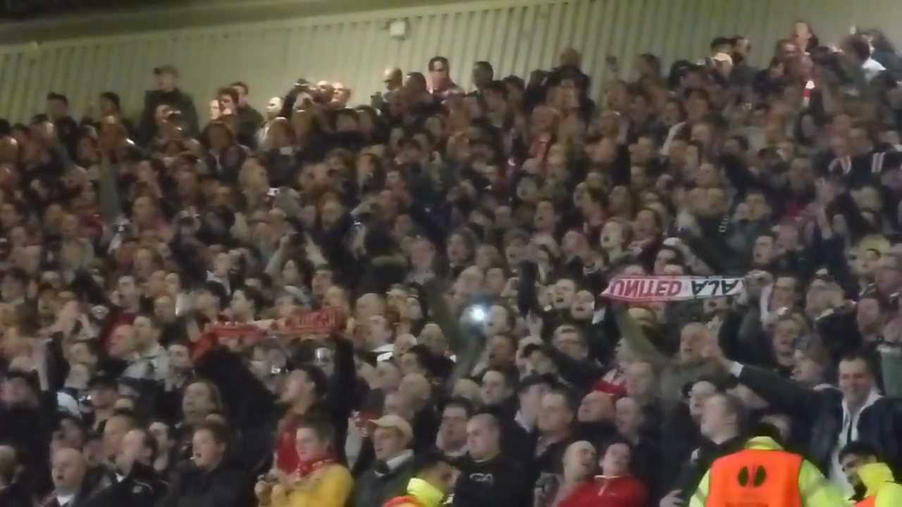 Ajax Fans at Old Trafford singing 3 little birds.. This is Football!!!!