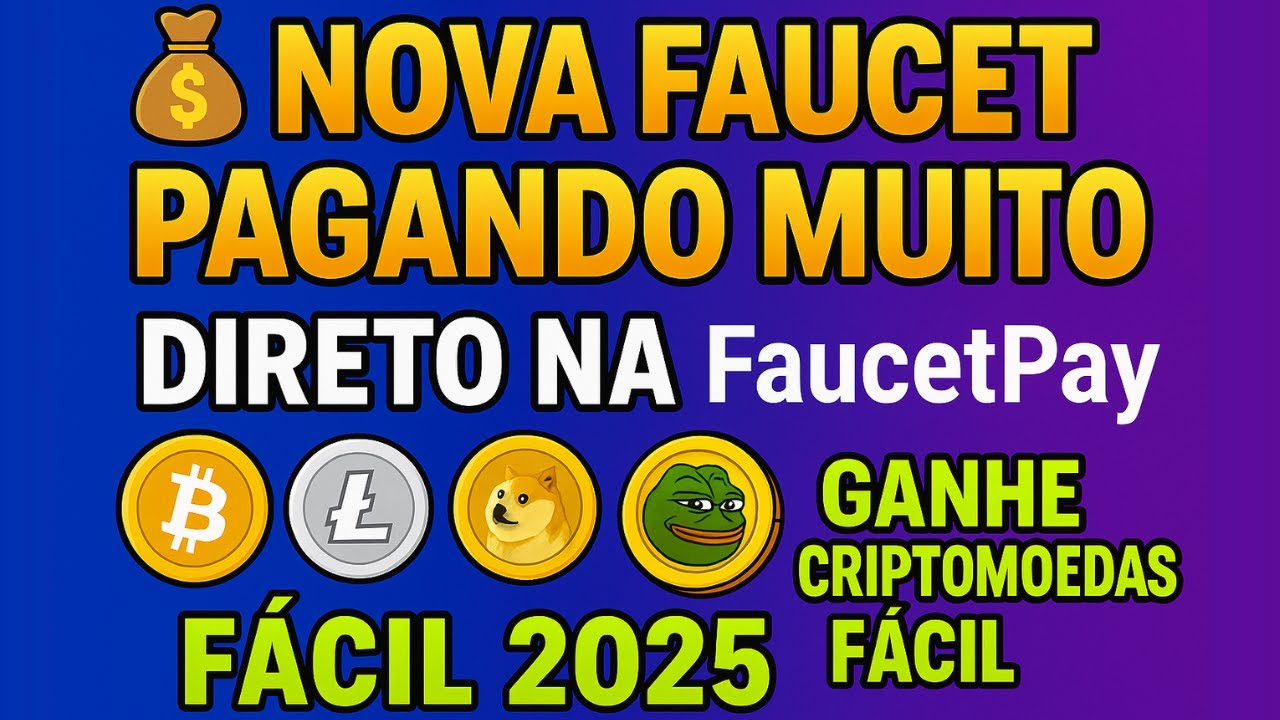 💰 Nova FAUCET Pagando MUITO Direto na FaucetPay | Ganhe Criptomoedas Gratis em 2025