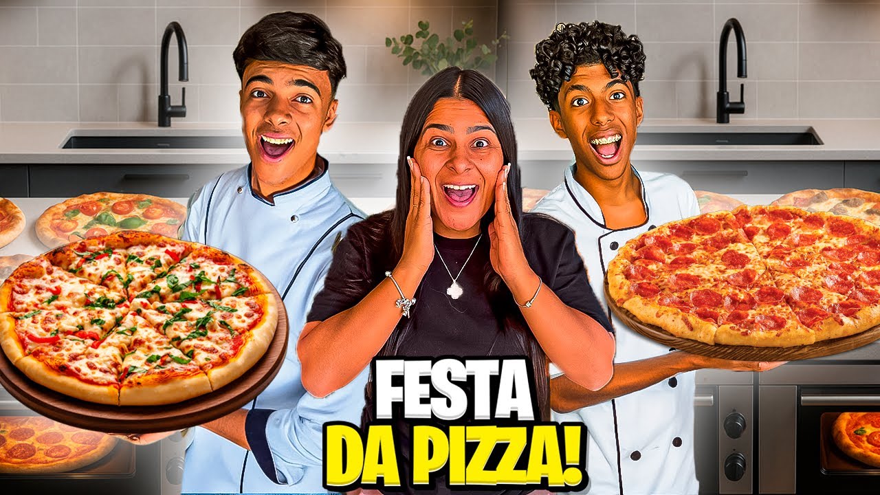 TEREMOS UMA FESTA DA PIZZA E ESTEVÃO E GABRIEL QUE VÃO FAZER!!!😱SERÁ QUE ELES CONSEGUIRAM PREPARAR ?