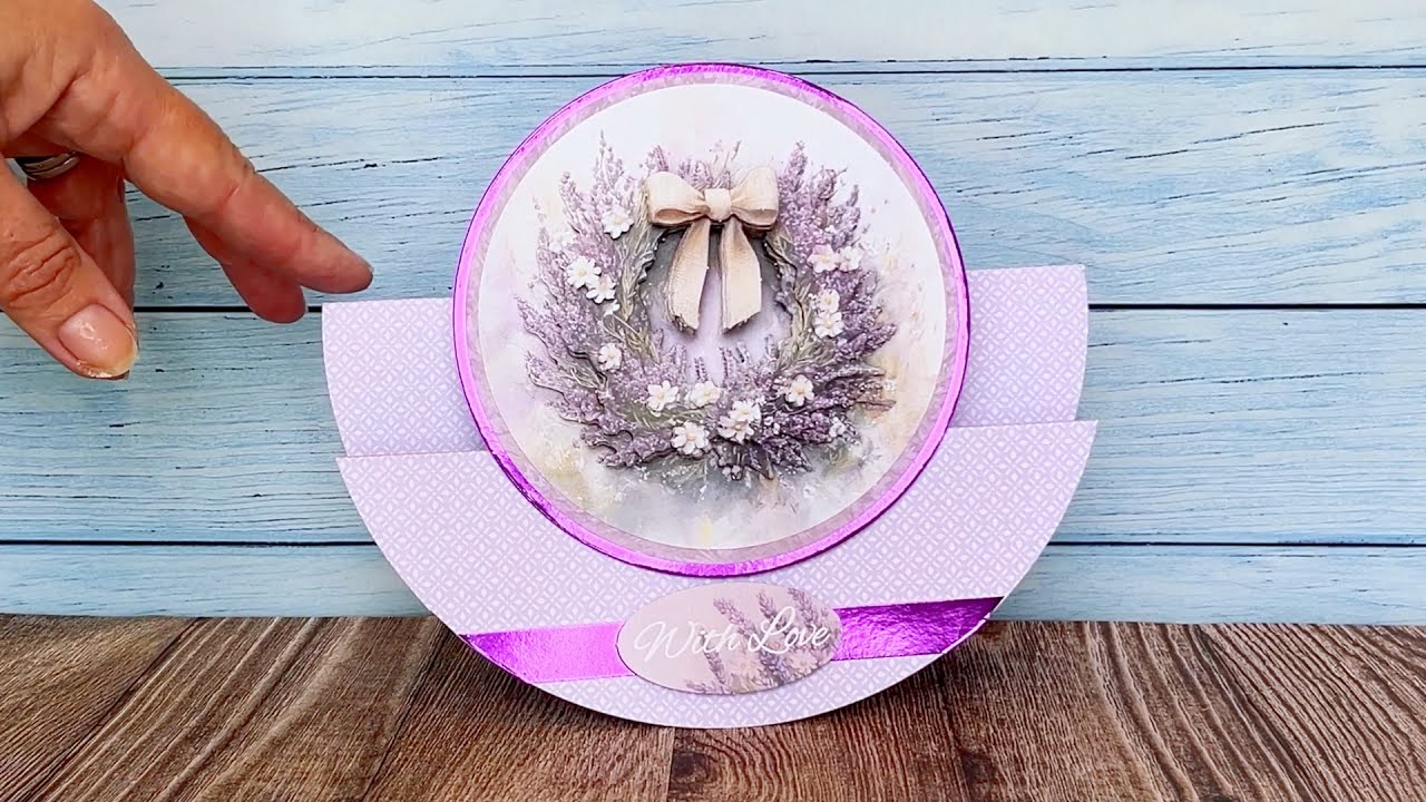 Rocker Card Making With Lavender 3D Decoupage