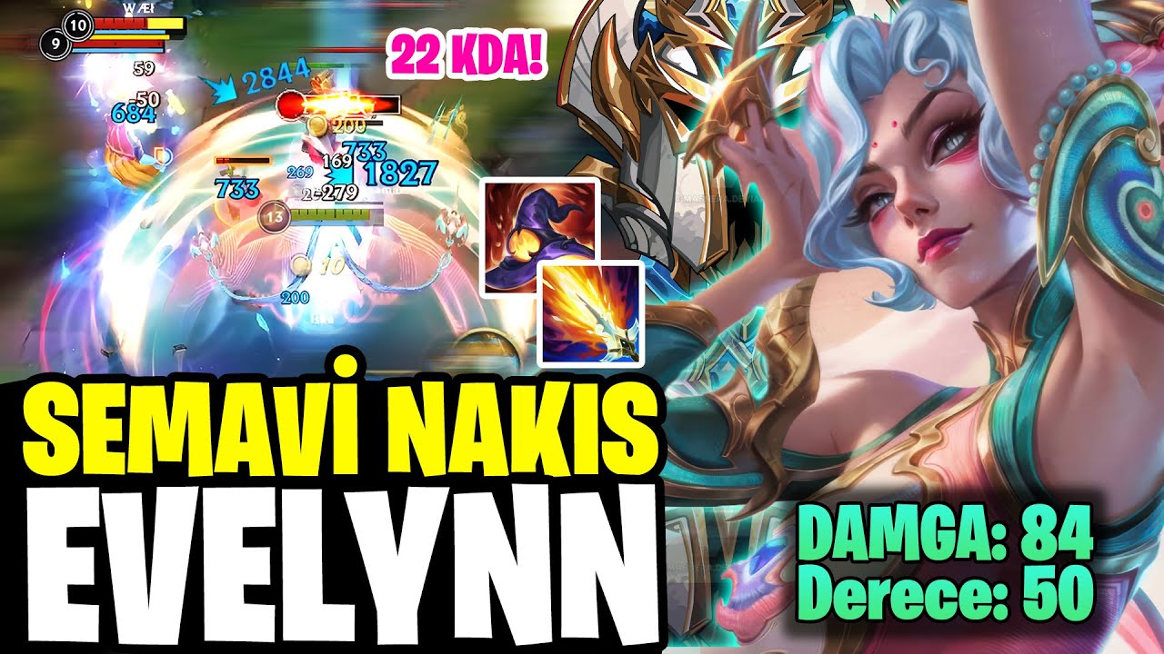 SEMAVİ NAKIŞ EVELYNN İLE CHALLENGER ELODA 22 KDA! 😱 - Wild Rift