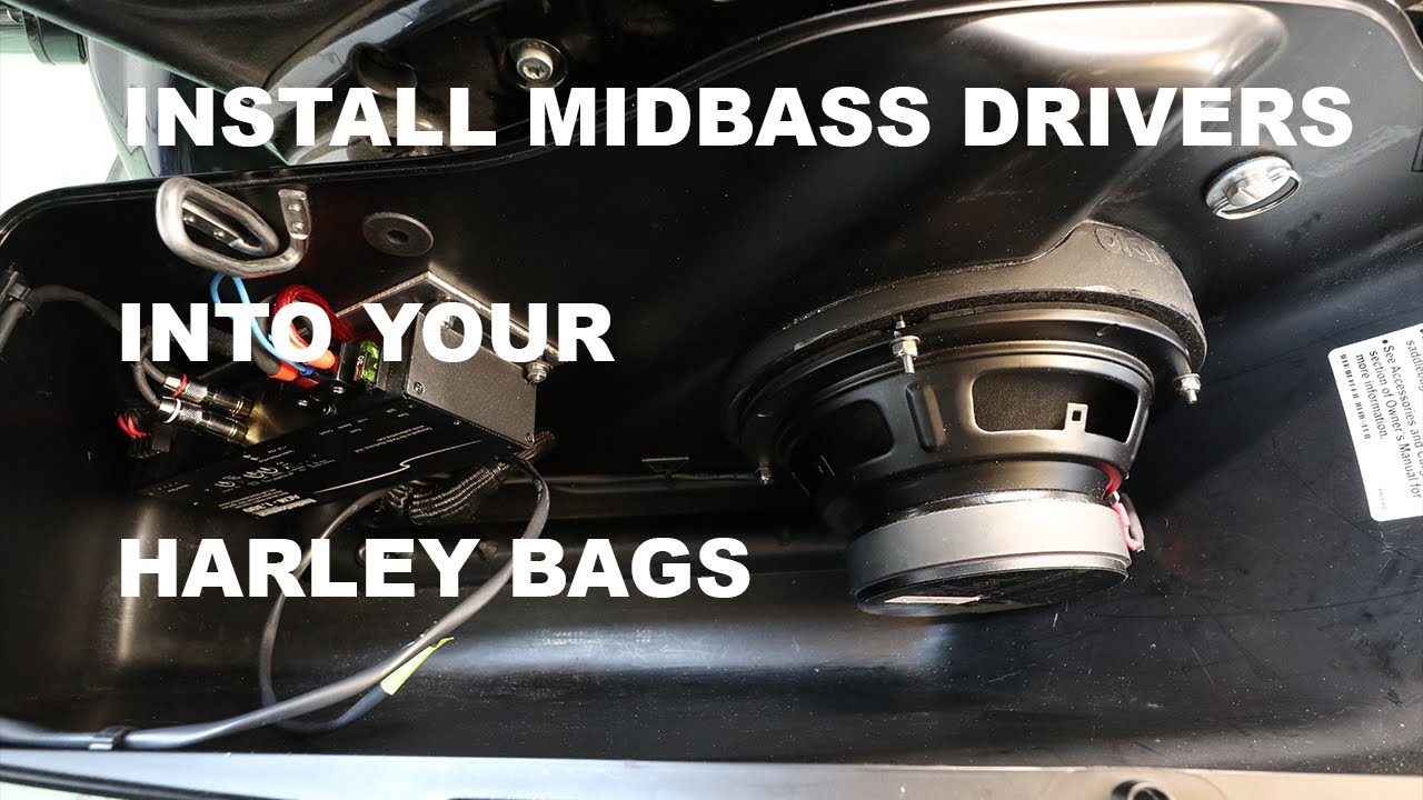 Hertz SV200L Midbass Drivers in Harley Bags with SPL Bagger Audio Speaker Rings. Part 1