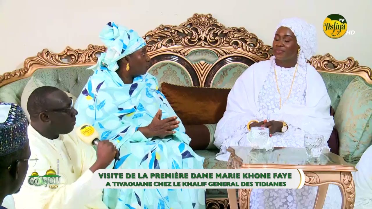 Visite de la Première Dame Marie Khone Faye à Tivaouane chez le Khalif Général des Tidianes