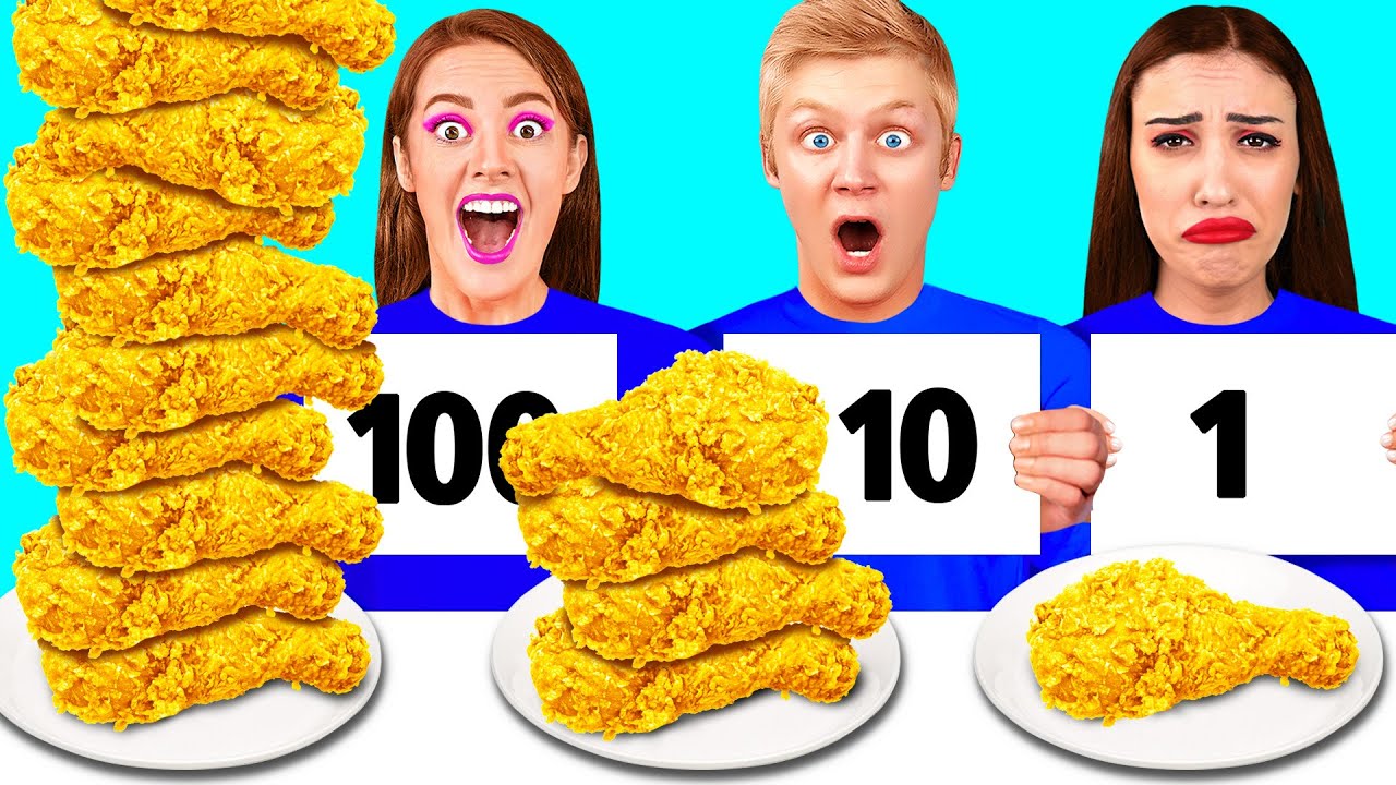 100 खाद्य परतें चुनौती | स्वादिष्ट भोजन व्यंजन विधि Fun Fun Challenge